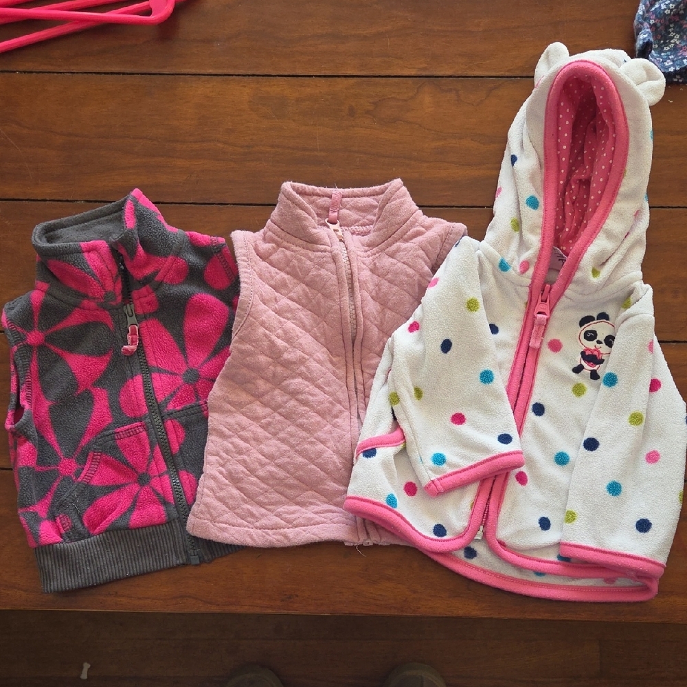 Pink and Gray Kids Zip-Up Jackets